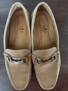 Martin Dingman Suede Bit Loafers in Light Brown Men’s 9M